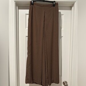 Zara Brown Polka Dot wide leg pants